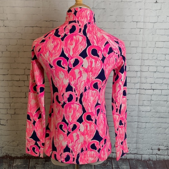 Lilly Pulitzer UPF 50+ Skipper PopOver Sweater Flamingos‎ XS Preppy Resortwear - Picture 11 of 15